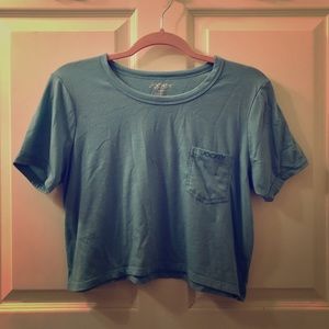Blue cropped Jockey T
